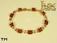 Jewellery GOLD bracelet.  Stone: amber. TAG: ; name: GB280; weight: 11.1g.