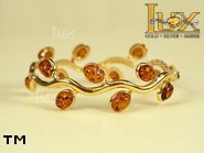 Jewellery GOLD bracelet.  Stone: amber. TAG: nature; name: GB289; weight: 18.3g.