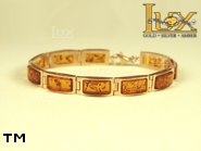 Jewellery GOLD bracelet.  Stone: amber. TAG: ; name: GB297; weight: 18.16g.