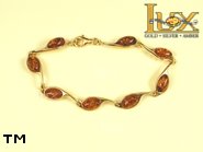 Jewellery GOLD bracelet.  Stone: amber. TAG: ; name: GB309; weight: 12.4g.