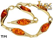 Jewellery GOLD bracelet.  Stone: amber. TAG: modern; name: GB401; weight: 8.08g.