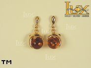 Jewellery GOLD earrings.  Stone: amber. TAG: nature, animals, clasic; name: GE006; weight: 4.3g.