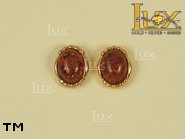 Jewellery GOLD earrings.  Stone: amber. TAG: ; name: GE008S; weight: 2.4g.