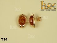 Jewellery GOLD earrings.  Stone: amber. TAG: ; name: GE012; weight: 3.8g.