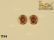 Jewellery GOLD earrings.  Stone: amber. TAG: ; name: GE029S; weight: 2.6g.