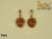 Jewellery GOLD earrings.  Stone: amber. TAG: clasic; name: GE030-2; weight: 4.7g.