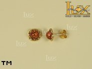 Jewellery GOLD earrings.  Stone: amber. TAG: ; name: GE035; weight: 1.7g.