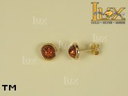 Jewellery GOLD earrings.  Stone: amber. TAG: ; name: GE041; weight: 2g.