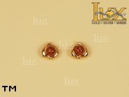 Jewellery GOLD earrings.  Stone: amber. TAG: ; name: GE045; weight: 1.7g.