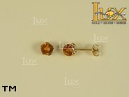 Jewellery GOLD earrings.  Stone: amber. TAG: ; name: GE048; weight: 2.2g.