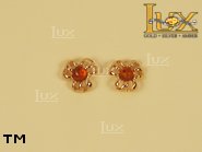 Jewellery GOLD earrings.  Stone: amber. TAG: ; name: GE056; weight: 2g.