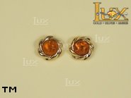 Jewellery GOLD earrings.  Stone: amber. TAG: ; name: GE065; weight: 4g.