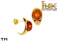 Jewellery GOLD earrings.  Stone: amber. TAG: ; name: GE081; weight: 0g.