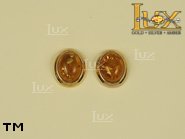 Jewellery GOLD earrings.  Stone: amber. TAG: ; name: GE092S; weight: 2.1g.