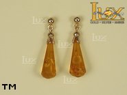 Jewellery GOLD earrings.  Stone: amber. TAG: ; name: GE112F; weight: 0g.