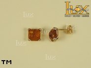 Jewellery GOLD earrings.  Stone: amber. TAG: ; name: GE118; weight: 2g.