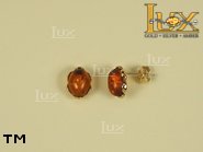 Jewellery GOLD earrings.  Stone: amber. TAG: ; name: GE126; weight: 1.6g.