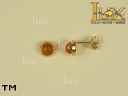 Jewellery GOLD earrings.  Stone: amber. TAG: ; name: GE143; weight: 1.7g.