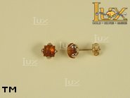 Jewellery GOLD earrings.  Stone: amber. TAG: ; name: GE155; weight: 2.1g.