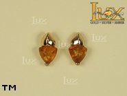 Jewellery GOLD earrings.  Stone: amber. TAG: ; name: GE162; weight: 2.6g.