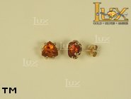 Jewellery GOLD earrings.  Stone: amber. TAG: ; name: GE163; weight: 2.7g.