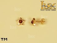 Jewellery GOLD earrings.  Stone: amber. TAG: stars, clasic; name: GE165; weight: 1.6g.