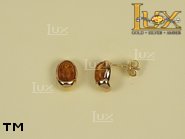 Jewellery GOLD earrings.  Stone: amber. TAG: ; name: GE169; weight: 2.6g.