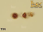 Jewellery GOLD earrings.  Stone: amber. TAG: ; name: GE173; weight: 1.3g.