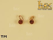 Jewellery GOLD earrings.  Stone: amber. TAG: ; name: GE175; weight: 1.8g.