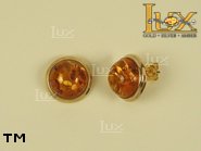 Jewellery GOLD earrings.  Stone: amber. TAG: ; name: GE181; weight: 5.3g.