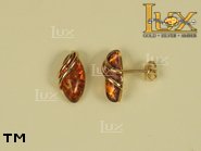 Jewellery GOLD earrings.  Stone: amber. TAG: clasic; name: GE184; weight: 2.2g.