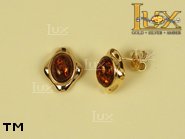 Jewellery GOLD earrings.  Stone: amber. TAG: ; name: GE214; weight: 0g.