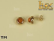 Jewellery GOLD earrings.  Stone: amber. TAG: ; name: GE222; weight: 1.7g.