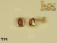 Jewellery GOLD earrings.  Stone: amber. TAG: ; name: GE223-1S; weight: 2.6g.