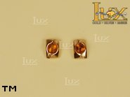 Jewellery GOLD earrings.  Stone: amber. TAG: ; name: GE228; weight: 1.9g.