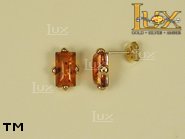 Jewellery GOLD earrings.  Stone: amber. TAG: ; name: GE245; weight: 1.9g.