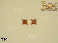 Jewellery GOLD earrings.  Stone: amber. TAG: ; name: GE251S; weight: 1.8g.