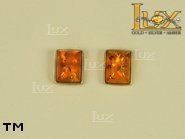 Jewellery GOLD earrings.  Stone: amber. TAG: ; name: GE254S; weight: 1.7g.