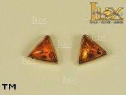 Jewellery GOLD earrings.  Stone: amber. TAG: ; name: GE256S; weight: 1.6g.
