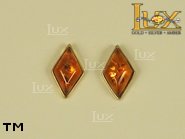 Jewellery GOLD earrings.  Stone: amber. TAG: ; name: GE257; weight: 1.7g.