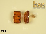 Jewellery GOLD earrings.  Stone: amber. TAG: ; name: GE278; weight: 4.4g.