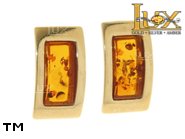Jewellery GOLD earrings.  Stone: amber. TAG: ; name: GE297; weight: 3.9g.