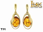 Jewellery GOLD earrings.  Stone: amber. TAG: unique; name: GE320; weight: 5.91g.