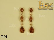 Jewellery GOLD earrings.  Stone: amber. TAG: ; name: GE332; weight: 0g.