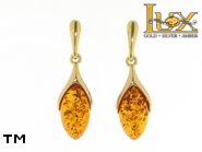 Jewellery GOLD earrings.  Stone: amber. TAG: ; name: GE333; weight: 2.9g.