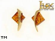 Jewellery GOLD earrings.  Stone: amber. TAG: ; name: GE347; weight: 4.22g.