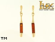 Jewellery GOLD earrings.  Stone: amber. TAG: ; name: GE352; weight: 3.65g.