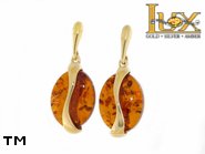 Jewellery GOLD earrings.  Stone: amber. TAG: ; name: GE353; weight: 6.79g.