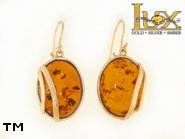Jewellery GOLD earrings.  Stone: amber. TAG: ; name: GE356; weight: 6.39g.