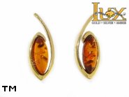 Jewellery GOLD earrings.  Stone: amber. TAG: ; name: GE361; weight: 2.34g.